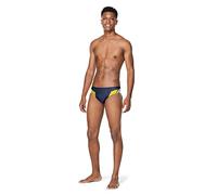 Speedo Swimsuit Brief Endurance+ Splice Team Colors Calzoncillos de natación, Edge Navy/Gold, 32 Hombres