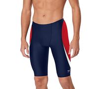 Speedo Swimsuit Jammer Endurance+ Splice Team Colors, Edge Navy/Red, 32 para Hombre