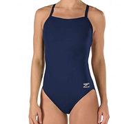 Speedo Swimsuit One Piece Endurance+ Flyback Solid Adult Team Colors Traje de baño de una Sola Pieza, Azul Marino, 32 para Mujer