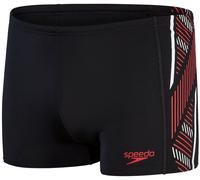 Speedo tech panel aquashort black/fed red/white s - uk32