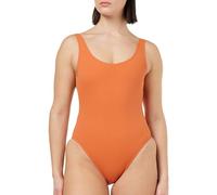 Speedo Textured Deep U-Back Bañador, Marrón/Naranja, 60 Women's