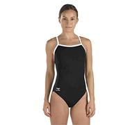 Speedo Traje de baño para Mujer de una Pieza Endurance+ Flyback Sólidos Colores del Equipo, Mujer, 819016-001, Negro, 46