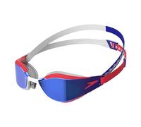 Speedo Unisex Fastskin Hyper Elite Swimming Goggles | Competitive Goggles | Performance Goggles | Training Goggles | Hydrodynamic, Flame Red/True Cobalt/White, One Size