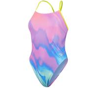 Speedo womens allover digital tie back - pastel ripples s - uk32