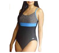 Speedo Women's Athletic Training One Piece Swimsuit Heather Grey, 6