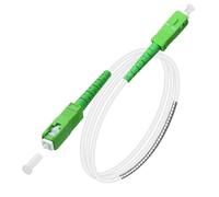 Speedoptic - Cable de fibra óptica Movistar Jazztel Vodafone Orange Amena Masmovil Yoigo - SC/APC a SC/APC - Extensor de liga (0,5 metros) (5 metros)