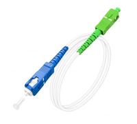 Speedoptic - Cable Fibra Óptica SC/APC a SC/UPC | Simplex Monomodo FTTH | Convertidor compatible con routers con conexión SC/UPC (0,5 metros)