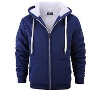 SPEEDRUN Sudaderas Hombre Cremallera con Capucha Negra Chaqueta Pelo Sudadera for Men Gruesa Invierno Completa Full Zip up Hoodie Regular