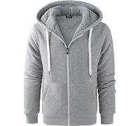 SPEEDRUN Sudaderas Hombre Cremallera con Capucha Negra Chaqueta Pelo Sudadera for Men Gruesa Invierno Completa Full Zip up Hoodie Regular