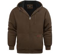 SPEEDRUN Sudaderas Hombre Cremallera con Capucha Negra Chaqueta Pelo Sudadera for Men Gruesa Invierno Completa Full Zip up Hoodie Regular