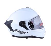 Speedway Casco Moto - Grit - Casco Integral, Ideal Tanto para Hombre como Mujer, Nuestro Casco de Moto de Carretera es Ideal para Viajes Largos, capacete Moto homologado ECE y Dot - Blanco