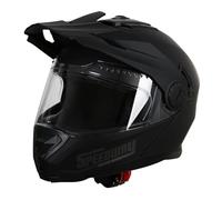 Speedway Casco Moto - Lion - Casco Motocross, Ideal Tanto para Hombre como Mujer, Nuestro Casco de Moto Integral es Ideal para Moto Trail, capacete Moto homologado ECE y Dot (Negro Mate, Xlarge)