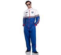 Speedway Racer cuenta con un mono con bolsillos, cremallera de doble sentido y detalles de parches.