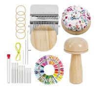 Speedweve Darning Looms Kit, Knit Patch Looms Kit, Mini Patch Maker Darning Tool for Beginners, with 14 Hooks, 14 Needles, 50 Colors of Thread