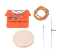 Speedweve Telar para Zurcir, Práctico Telar Pequeño para Reparación Rápida de Calcetines, Herramienta para Tejer, Tabla Redonda de, Gancho de Ganchillo, Aguja de Coser Y 5 Bandas (B)