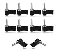 SPEEDWOX 10 piezas M4 17mm roscar perilla giratoria, tornillo de palanca de pulgar ajustable, tornillo de pulgar con una sola ala, aleación de aluminio rojo para equipos electrónicos