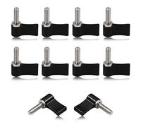 SPEEDWOX 10 pomos giratorios M5 de 17 mm, tornillo de palanca de pulgar ajustable, tornillo de pulgar con una sola ala, aleación de aluminio rojo para equipos electrónicos