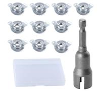 SPEEDWOX 11PCS 1/4" -20 tuercas de ala de arandelas panel de persiana huracán alas lavadas 1/4-20 persianas persianas tuercas de ala y tuercas de ala de obturador tuercas de ala lavadas tuercas de ala