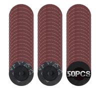 SPEEDWOX 50 discos de bloqueo de rollo de grano 60 de 2 pulgadas, discos de cambio rápido con revestimiento de óxido de aluminio, accesorios de amoladora de óxido de aluminio, discos de lijado de