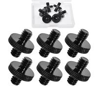 SPEEDWOX 6pcs 1/4" macho a 1/4" macho adaptador de tornillo para trípode Montaje de jaula de cámara estándar tornillo de soporte roscado pernos doble cabeza convertidor de cable de montaje estándar