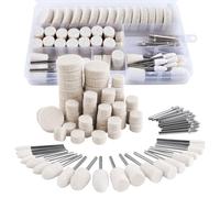 SPEEDWOX 80pcs rueda de pulido para kit de pulido Dremel rueda de pulido de fieltro de lana para herramienta giratoria Dremel ruedas de pulido de varilla de 1/8" surtido de kits de pulido de lana