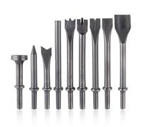 SPEEDWOX 9Pcs juego de cincel neumático perforador de martillo de aire herramientas herramientas de cincel neumático herramienta de taladro de martillo de estilo redondo para azulejos mampostería