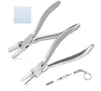 SPEEDWOX Alicates de montura de 15,2 cm, punta redonda, de nailon, mandíbula y nariz plana, ajuste de anteojos, brazos y abrazos, juego de 2 piezas