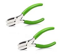 SPEEDWOX Alicates de nariz plana de 12,7 cm alicates de mandíbula de nailon juego de 2 piezas de herramientas de envoltura de alambre herramienta para hacer joyas mini alisador de alambre