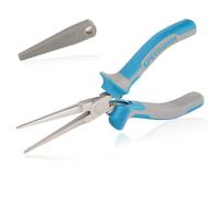 SPEEDWOX Alicates de punta de aguja de 6 pulgadas para hacer joyas, mini alicates de punta fina extra larga, alicates de punta fina con cubierta protectora, alambre de precisión, herramientas pequeñas