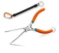 SPEEDWOX Alicates de punta de aguja de alcance largo de 7 pulgadas con dientes, mini alicates de punta extra larga de alambre de precisión para espacios estrechos difíciles de alcanzar