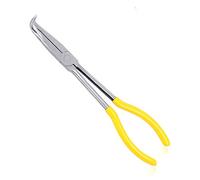 SPEEDWOX Alicates de punta de aguja de largo alcance 90 grados 11 pulgadas Alicates de punta larga doblados Mordazas dentadas