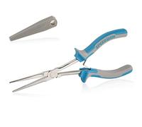 SPEEDWOX Alicates de punta de aguja de largo alcance, alicates de punta de aguja de precisión con dientes, alicates de bucle de alambre para hacer joyas, alicates de punta de aguja extralargos con