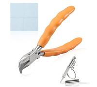 SPEEDWOX Alicates de punta doblada de 6 pulgadas, alicates de reparación de lentes, marcos de gafas ópticas,reparación de montaje y ajuste de herramientas manuales con destornillador y paño para gafas