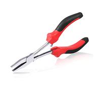 SPEEDWOX Alicates de punta plana de largo alcance, mini alicates de pico de pato de 6.5" con mangos de TPR de alto apalancamiento, alicates para hacer joyas para espacios estrechos de difícil acces