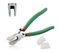 SPEEDWOX Alicates de vidrio de 8 pulgadas para correr, herramienta de alicates de llave resistente, con 2 pares de puntas de goma para encajar vidrieras de vidrio manchado