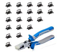 SPEEDWOX Alicates para llaves y 20 juegos de herramientas de llavero de 1" con llavero anillas divididas correa de tela juego de pulseras alicates de cristal para correr con puntas de goma Gun Black