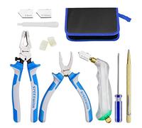 SPEEDWOX Juego de 12 piezas de herramientas de corte de cristal resistentes alicates para correr de cristal alicates para cortar aceite con cabezal de 3 tamaños destornillador de cuentagotas de aceite