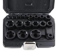 SPEEDWOX Juego de 19 llaves de vaso EP de 1/5.1 cm, "3/20.3 cm, "1/10.2 cm Drive External Torx Plus y hembra E-Torx Star Torque Socket con estuche de almacenamiento