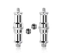 SPEEDWOX Juego de 2 adaptadores de tornillo roscado de metal macho de 1/4 a 3/8 pulgadas con 2 tornillos hembra de 1/4 pulgadas a 3/8 pulgadas macho tuerca adaptadora