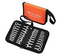 SPEEDWOX Juego de 20 llaves combinadas mini mini juego de llaves de encendido SAE de 5/32 a 7/16 pulgadas y 4-11 mm juego de llaves abiertas y de extremo de caja con bolsa de almacenamiento