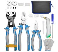 SPEEDWOX Juego de 20 pinzas de vidrio con ruedas de mosaico resistentes con rueda de corte de repuesto, alicates para correr, rompeolas, alicates de alimentación, cortador de vidrio, guantes