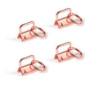 SPEEDWOX Juego de 25 llaveros con anillos divididos para pulseras, 1 pulgada oro rosa,
