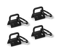 SPEEDWOX Juego de 25 llaveros con anillos divididos para pulseras - negro -