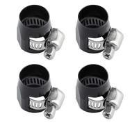 SPEEDWOX Juego de 4 abrazaderas de línea de combustible hexagonal para coche, abrazaderas de manguera negras, juego de herramientas de desconexión de línea de combustible, abrazadera separadora de