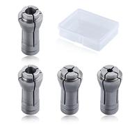 SPEEDWOX Juego de 4 adaptadores de boquilla para amoladora de troquel, adaptador de pinza de 1/4 a 1/8, portabrocas de 3 mm y 6 mm