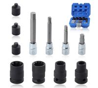 SPEEDWOX - Juego de llaves de freno de impacto, 11 unidades, juego de enchufes especiales y herramienta de punta con caja de herramientas, herramienta de pinza de freno adecuado para Benz Bmw Audi