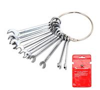 SPEEDWOX Juego de llaves inglesas estándar SAE juego de llaves de ignición de 5/32"-7/16" juego de llaves de combinación abiertas y caja de extremo con mini llaves