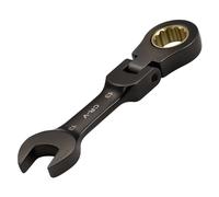 SPEEDWOX Llave combinada Llave combinada de trinquete de cabeza flexible de 13 mm - Casquillo y extremo abierto de 72 dientes, cabeza antideslizante flexible, acero CR-V tratado térmicamente para