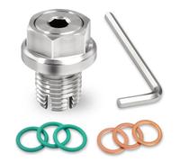 SPEEDWOX M14.1-1.5mm Tapón de drenaje de aceite de gran tamaño de acero inoxidable autorroscante kit de reparación de rosca de cárter de aceite con juntas tóricas arandelas y llave hexagonal para