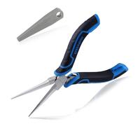 SPEEDWOX Mini alicates de punta de aguja de precisión, mandíbula dentada con cubierta protectora para hacer joyas, doblar alambre, agarre de objetos pequeños